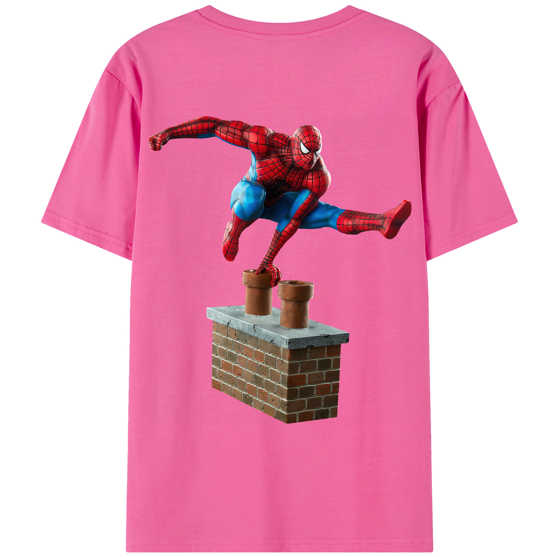 （画像用） Spider Man スパイダーマン レディース半袖Tシャツ(バックプリント)